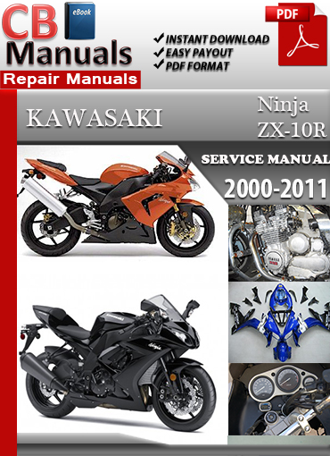 Kawasaki ZX-10R Ninja 2000–2011 factory repair manual PDF download – Includes DFI diagnostics, valve adjustments, clutch service, and wiring diagrams