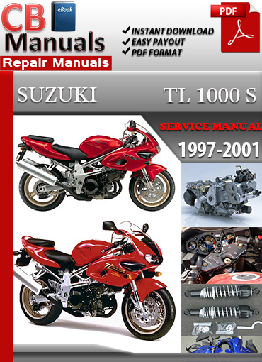 Suzuki TL 1000 S 1997–2001 factory repair manual PDF download – Includes engine teardown, rotary suspension tuning, and full wiring diagrams