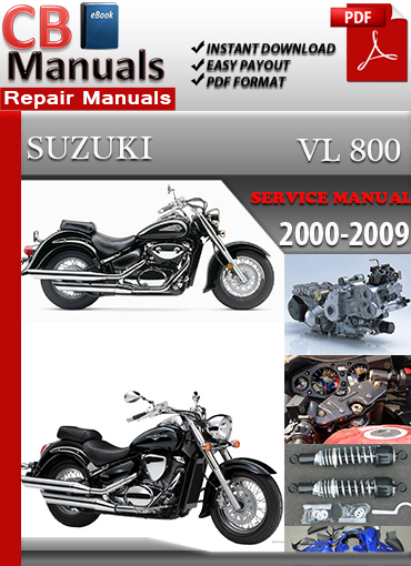 Suzuki VL 800 2000–2009 factory repair manual PDF download – Includes engine overhaul, fuel injection tuning, brake service, and complete wiring diagrams