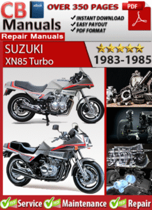 Suzuki XN85 Turbo 1983–1985 factory repair manual PDF download – Includes wiring diagrams, turbo system service, and maintenance procedures